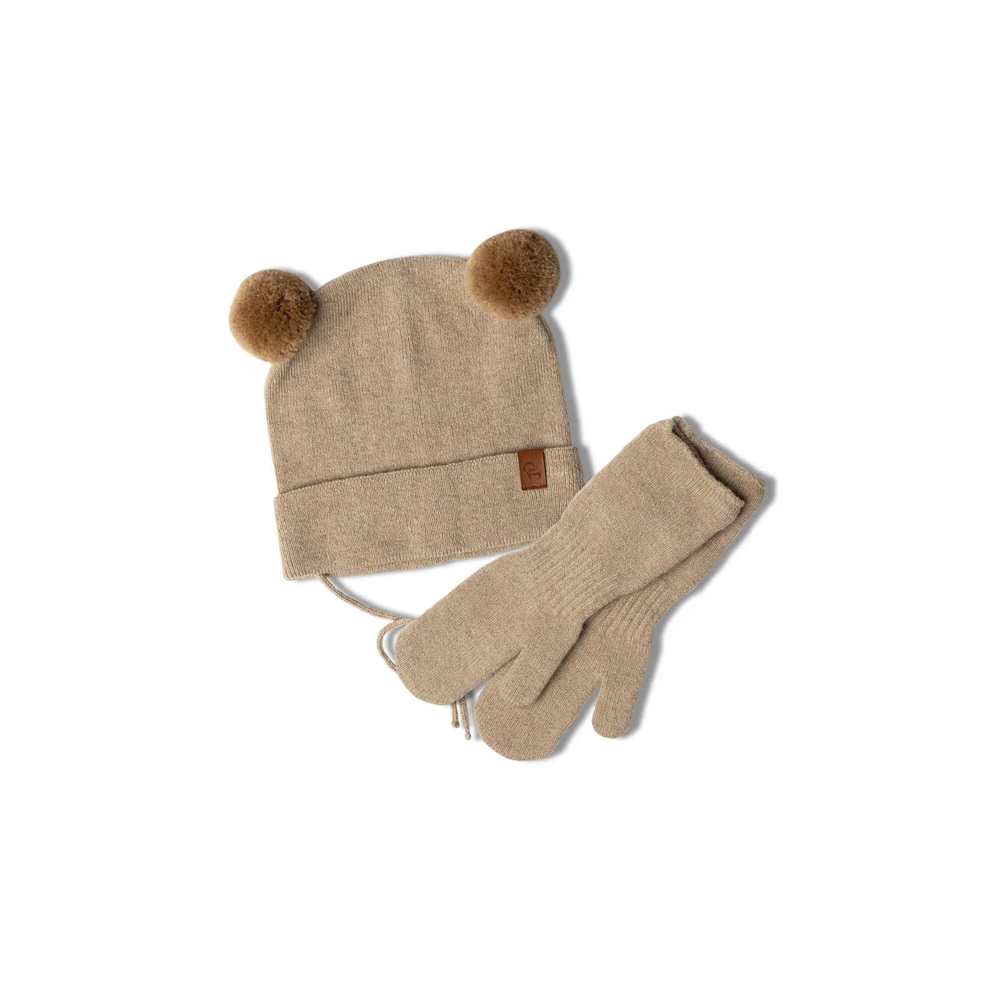 Knit Baby Beanie & Mittens 2-Piece