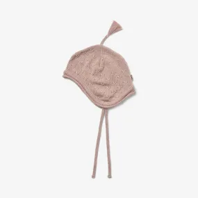 Knit Bonnet Muma - dry rose