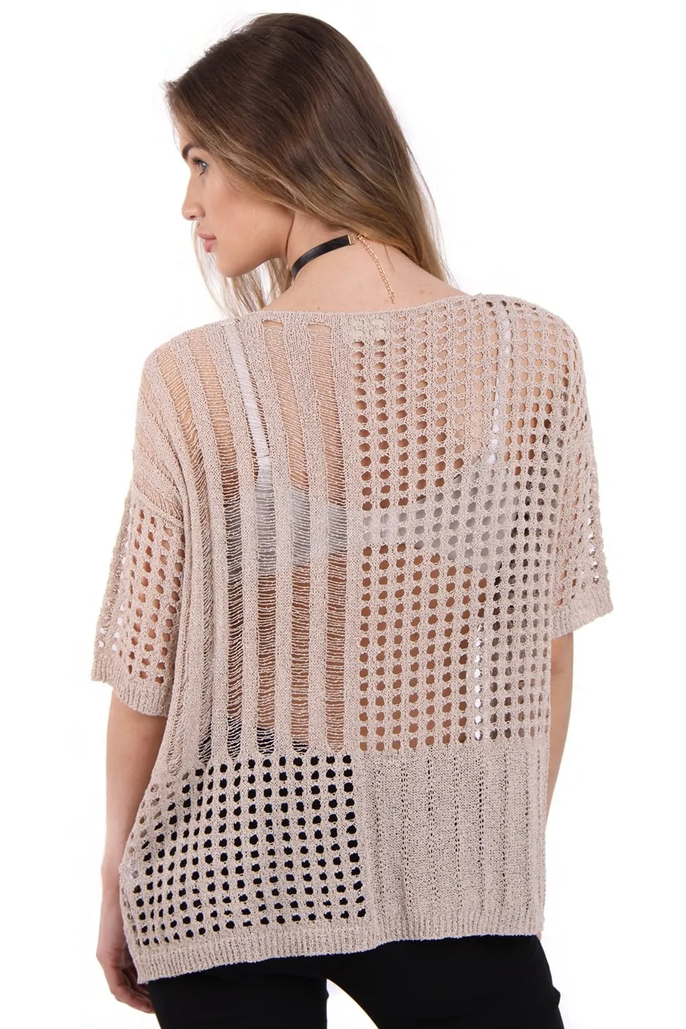 Knitted Ripped Hole Design Top