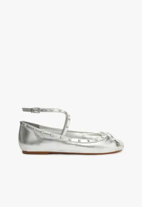 Larissa Metallic Leather Flat