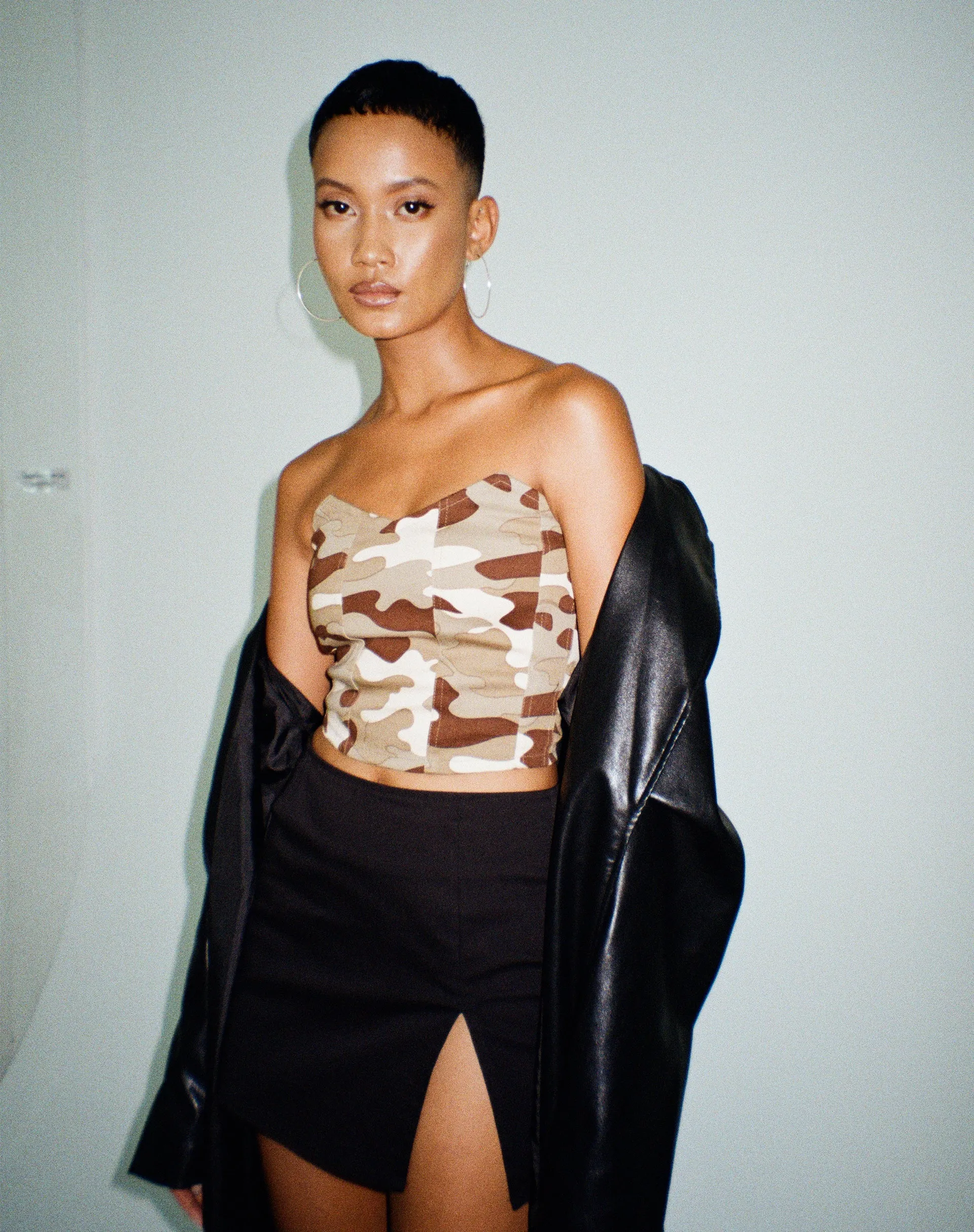 Lenzi Corset Top in Camo