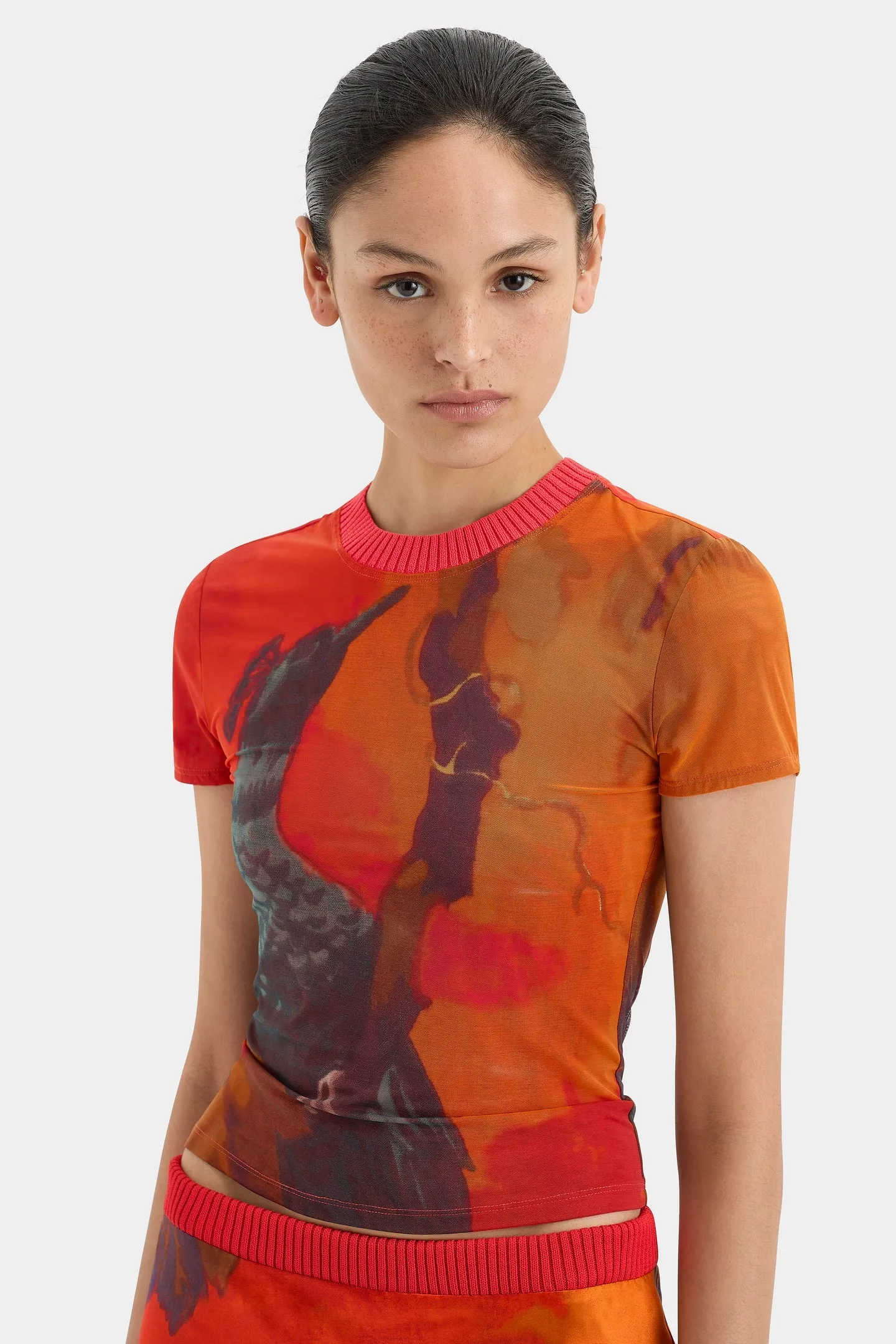 LIBERTINE FITTED TEE - WREN PRINT