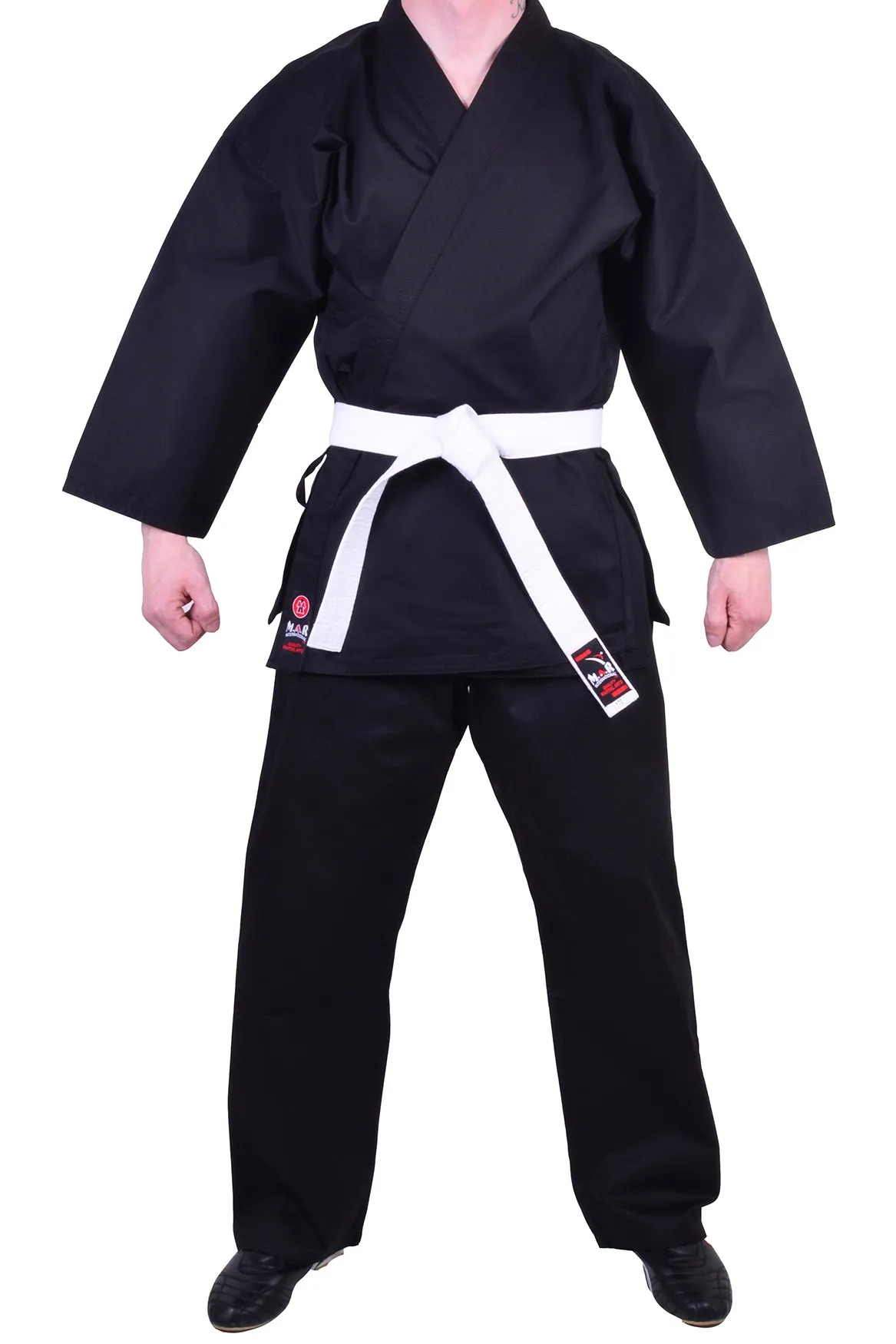 MAR-004B | Black Karate Student Uniform Gi (8.5oz Fabric)   FREE BELT