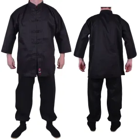 MAR-044 | Black Medium Weight Kung-Fu Uniform For Students