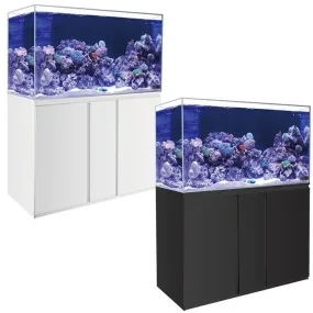 Marine Fish Tank & Cabinet Set - White / Black 300L- 120cm