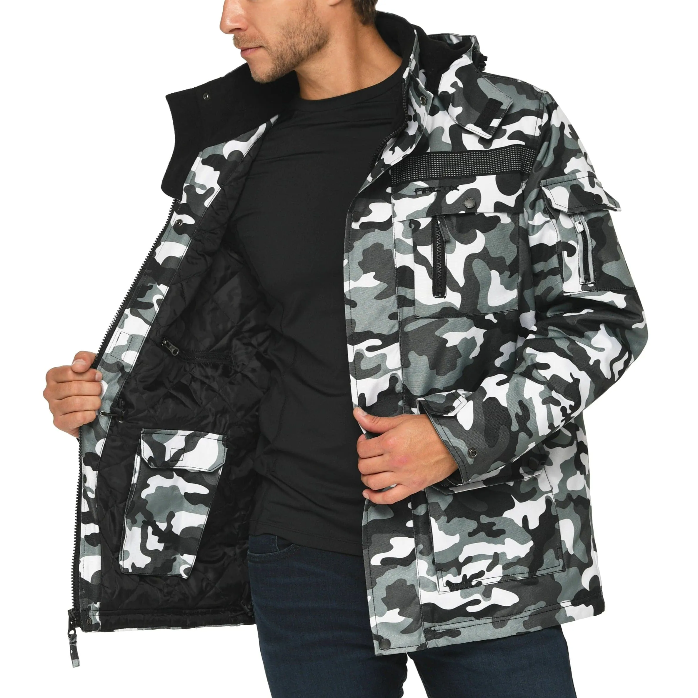 Men's Camo Performance Tundra Jacket with Added Reflective Visibility