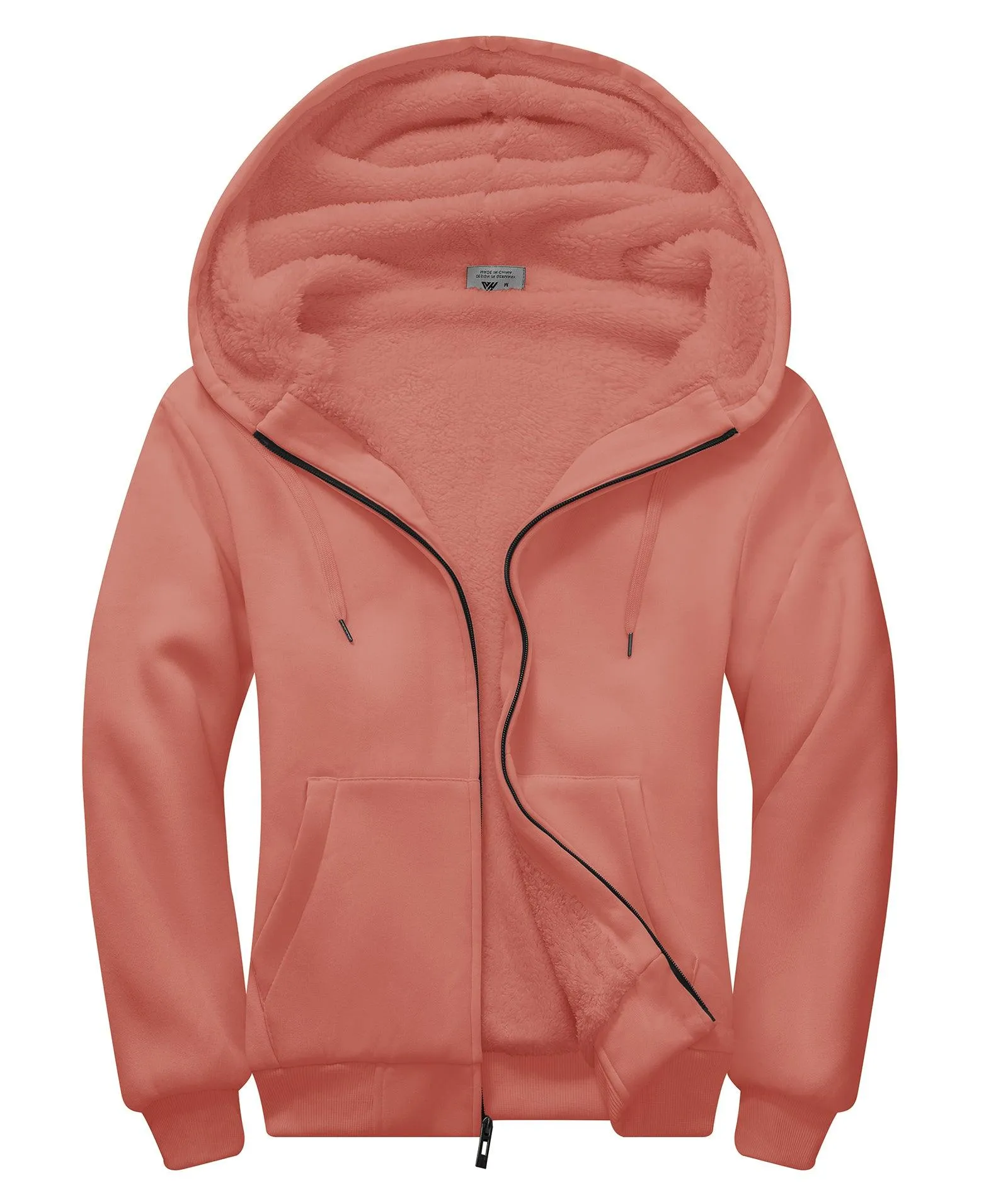 Men's Solid Color Full Zip Hoodie-ZPK006403