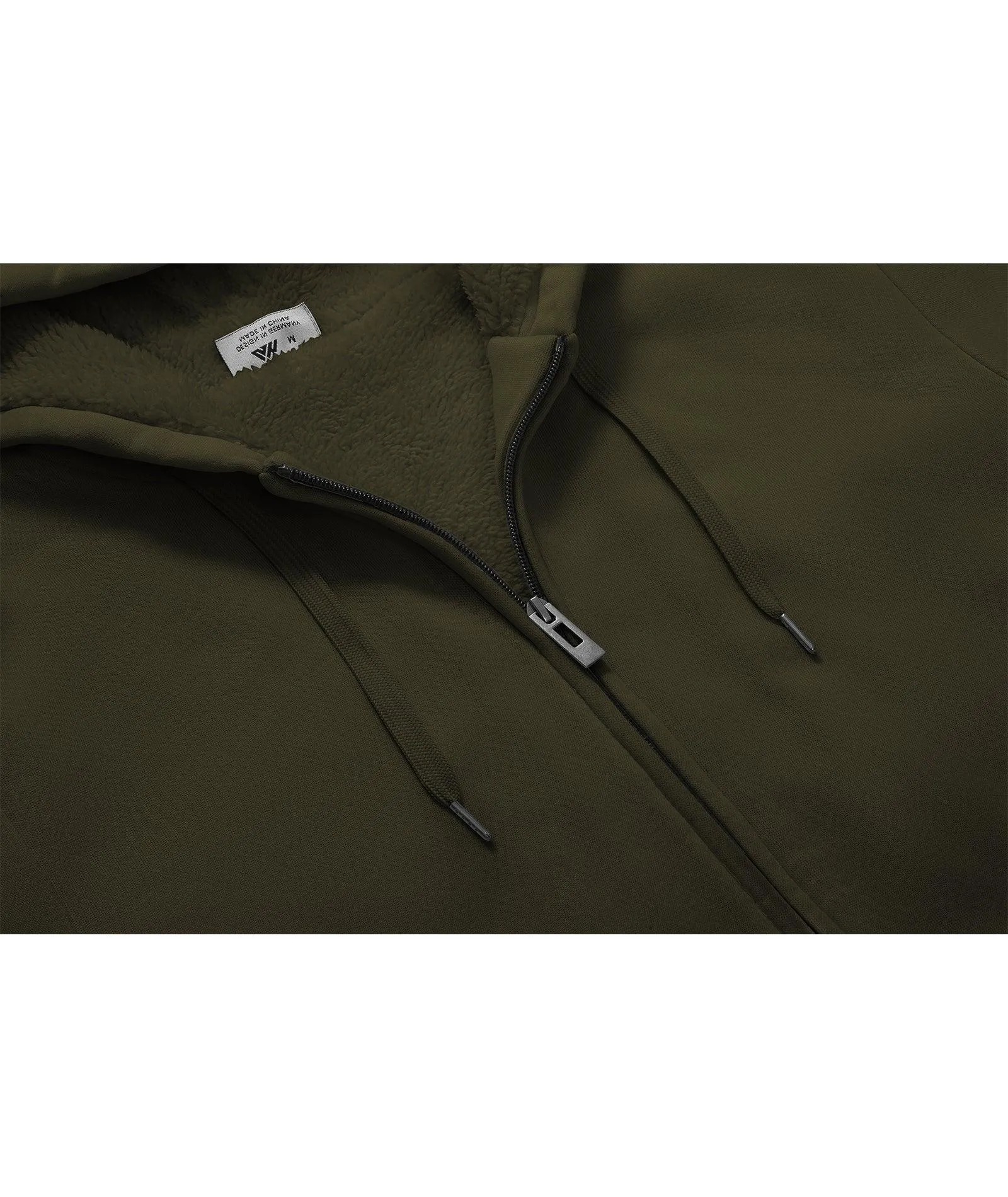 Men's Solid Color Full Zip Hoodie-ZPK006403