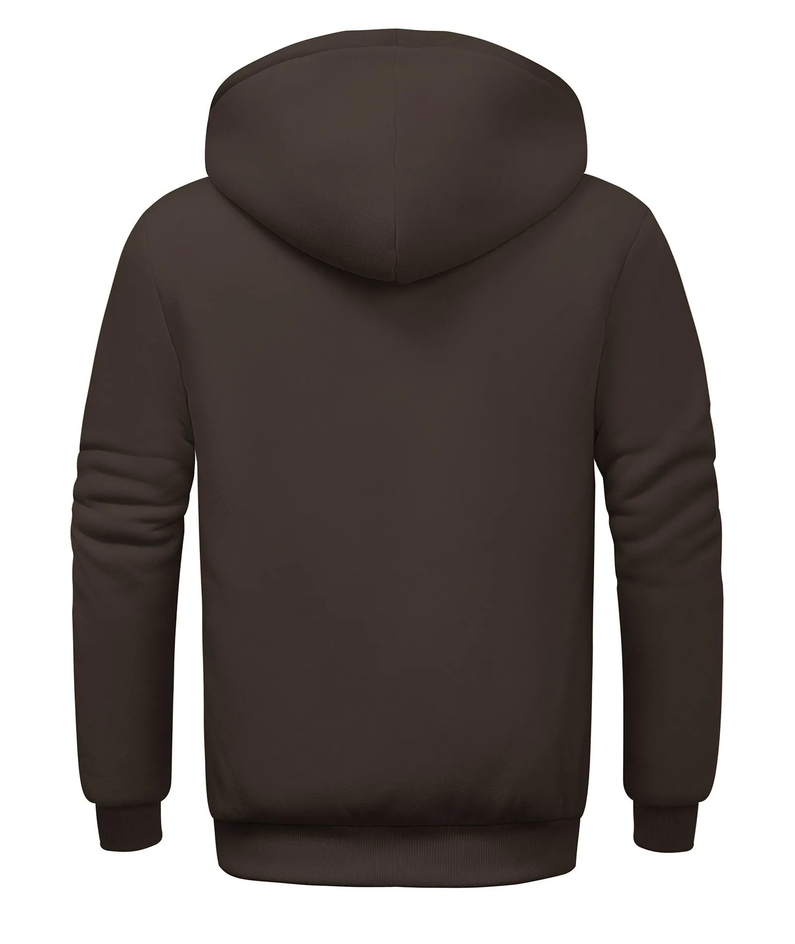 Men's Solid Color Full Zip Hoodie-ZPK006403