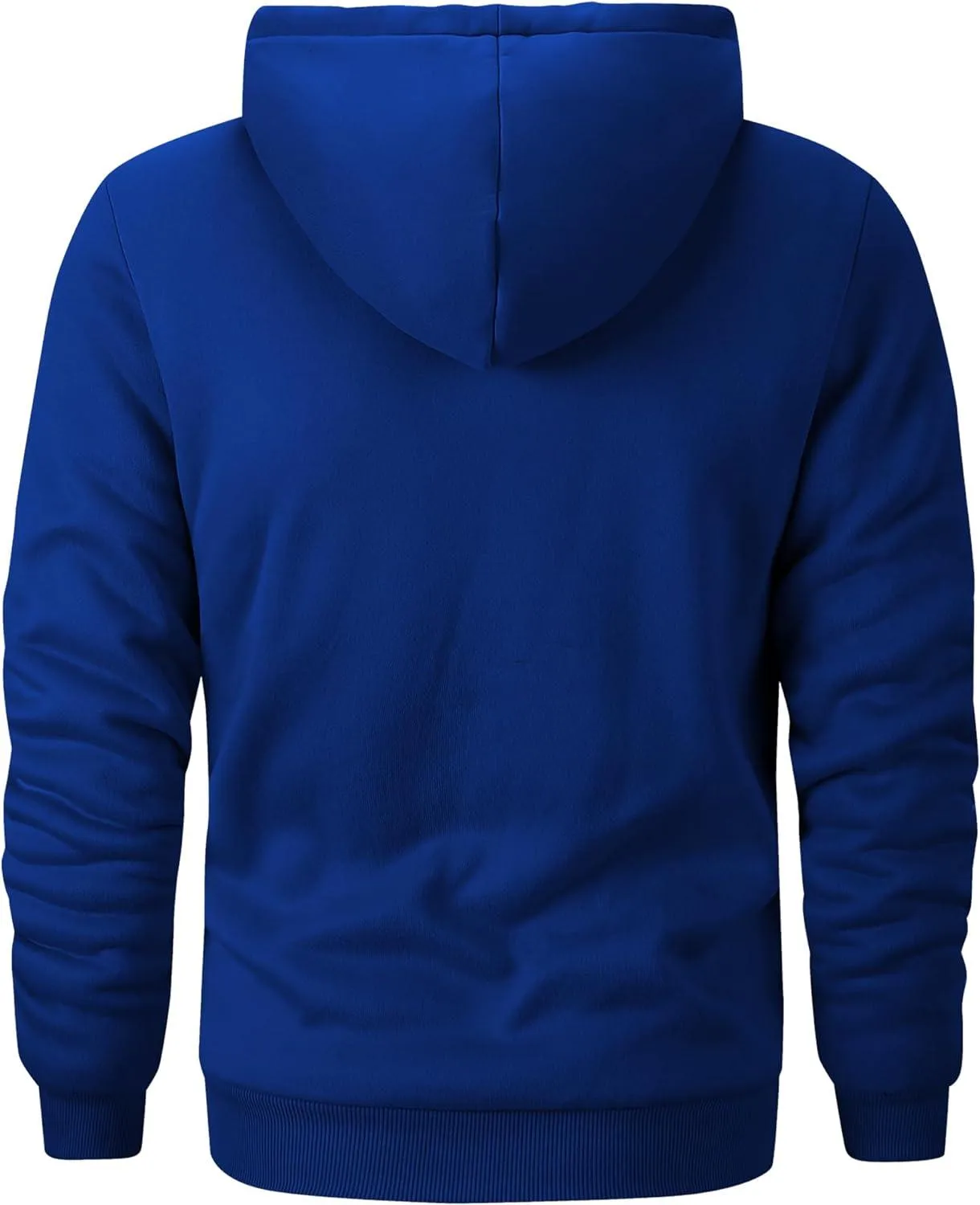 Men's Solid Color Full Zip Hoodie-ZPK006403