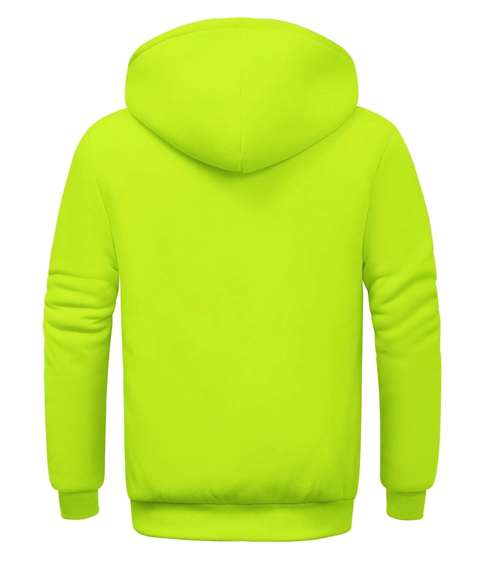 Men's Zip-Up Solid Color Thick Fleece Hoodie-ZPK006403