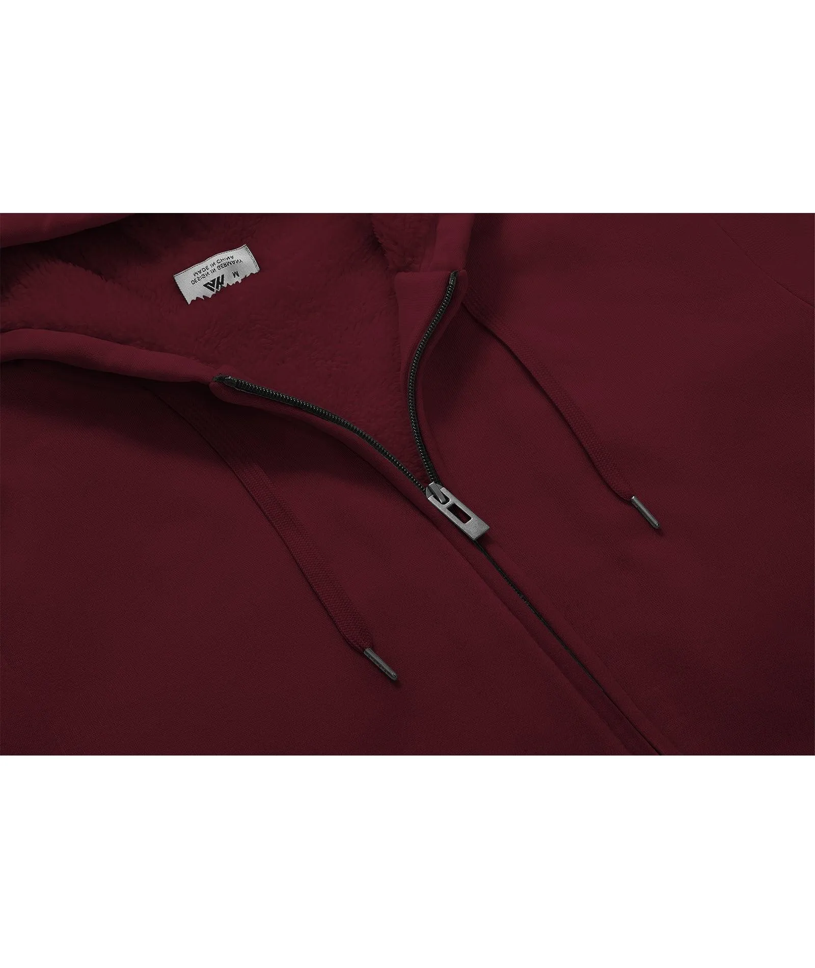 Men's Zip-Up Solid Color Thick Fleece Hoodie-ZPK006403