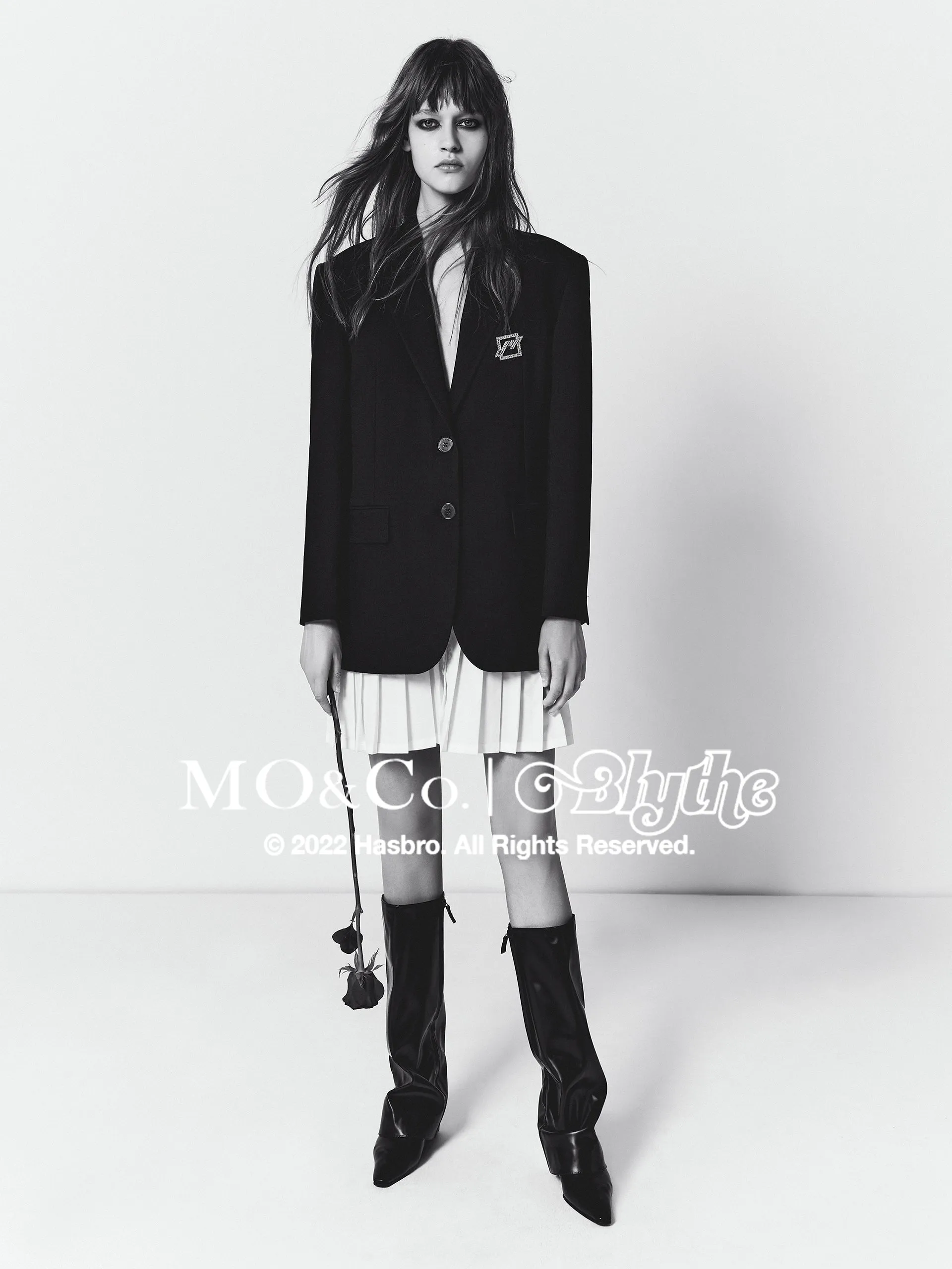 MO&Co.｜Blythe Collaboration Detachable Pleated Hem Blazer