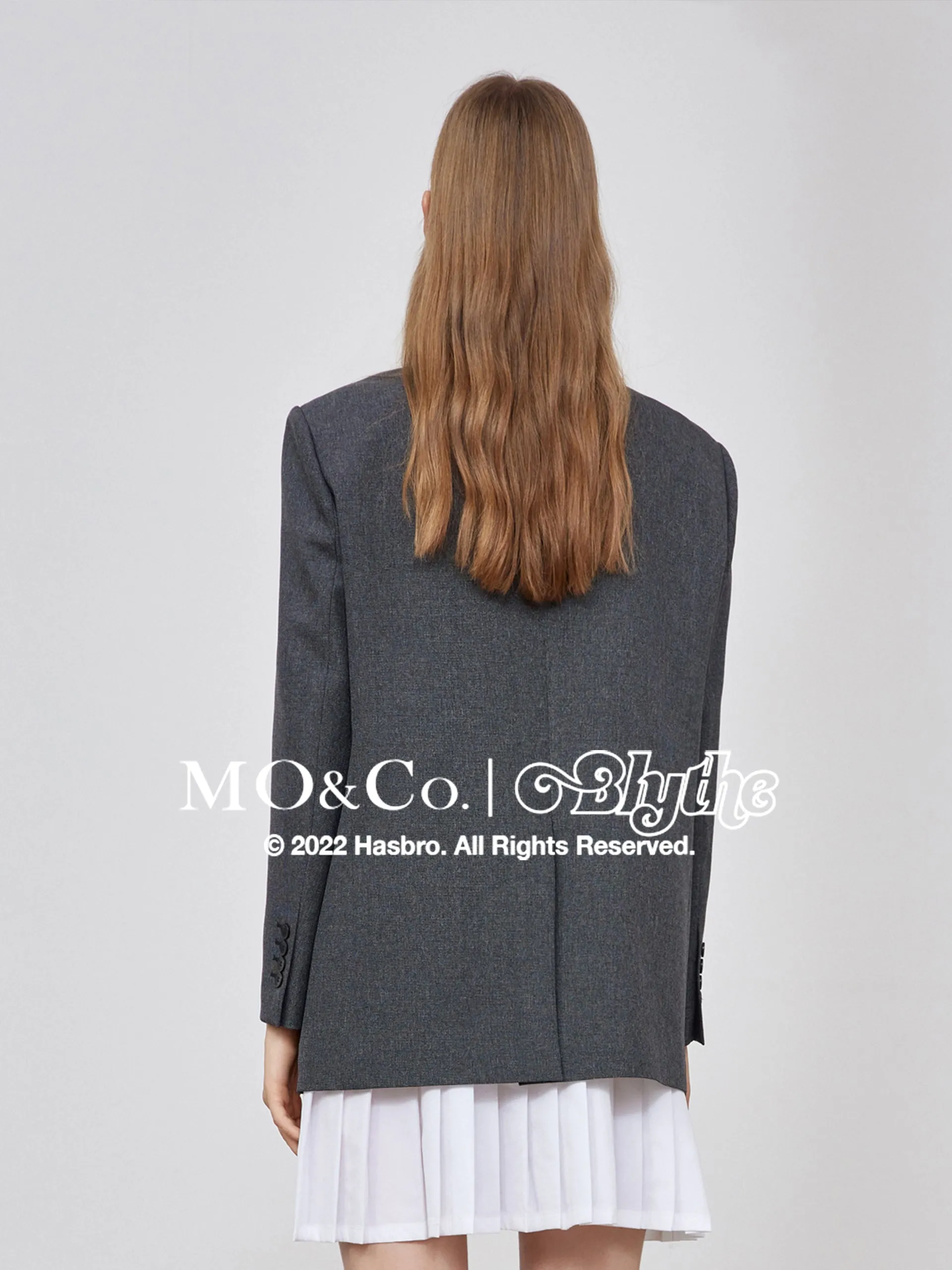 MO&Co.｜Blythe Collaboration Detachable Pleated Hem Blazer