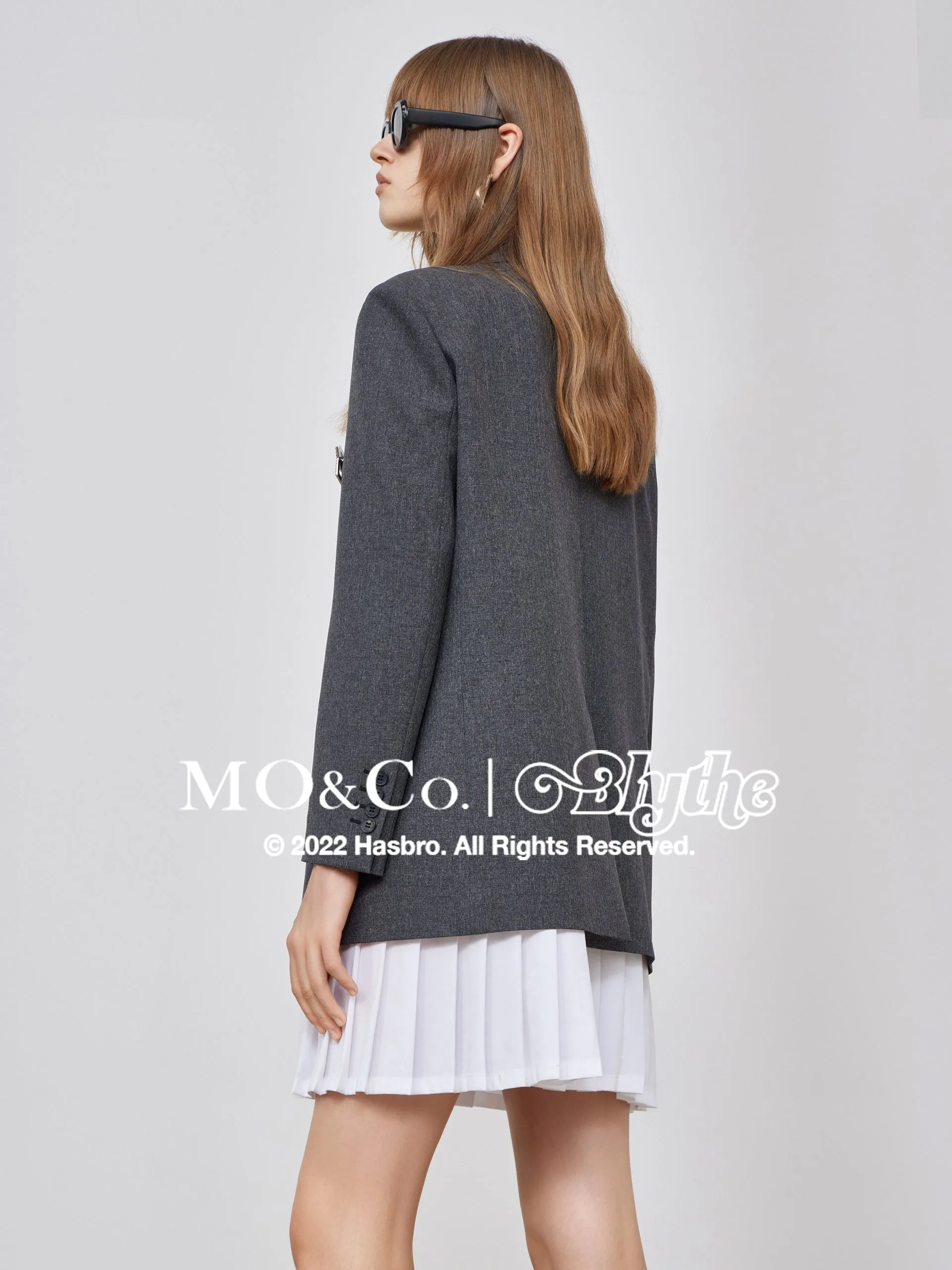 MO&Co.｜Blythe Collaboration Detachable Pleated Hem Blazer