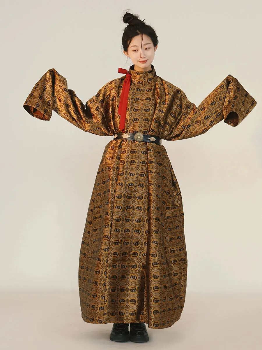 Mu Ye 牧野 Camel Northern Southern Dynasty Unisex Yuanlingpao Raised Collar Robe