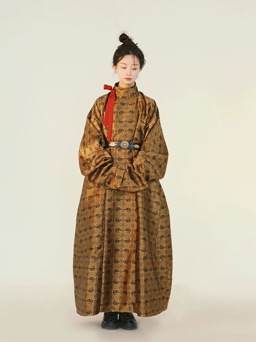 Mu Ye 牧野 Camel Northern Southern Dynasty Unisex Yuanlingpao Raised Collar Robe