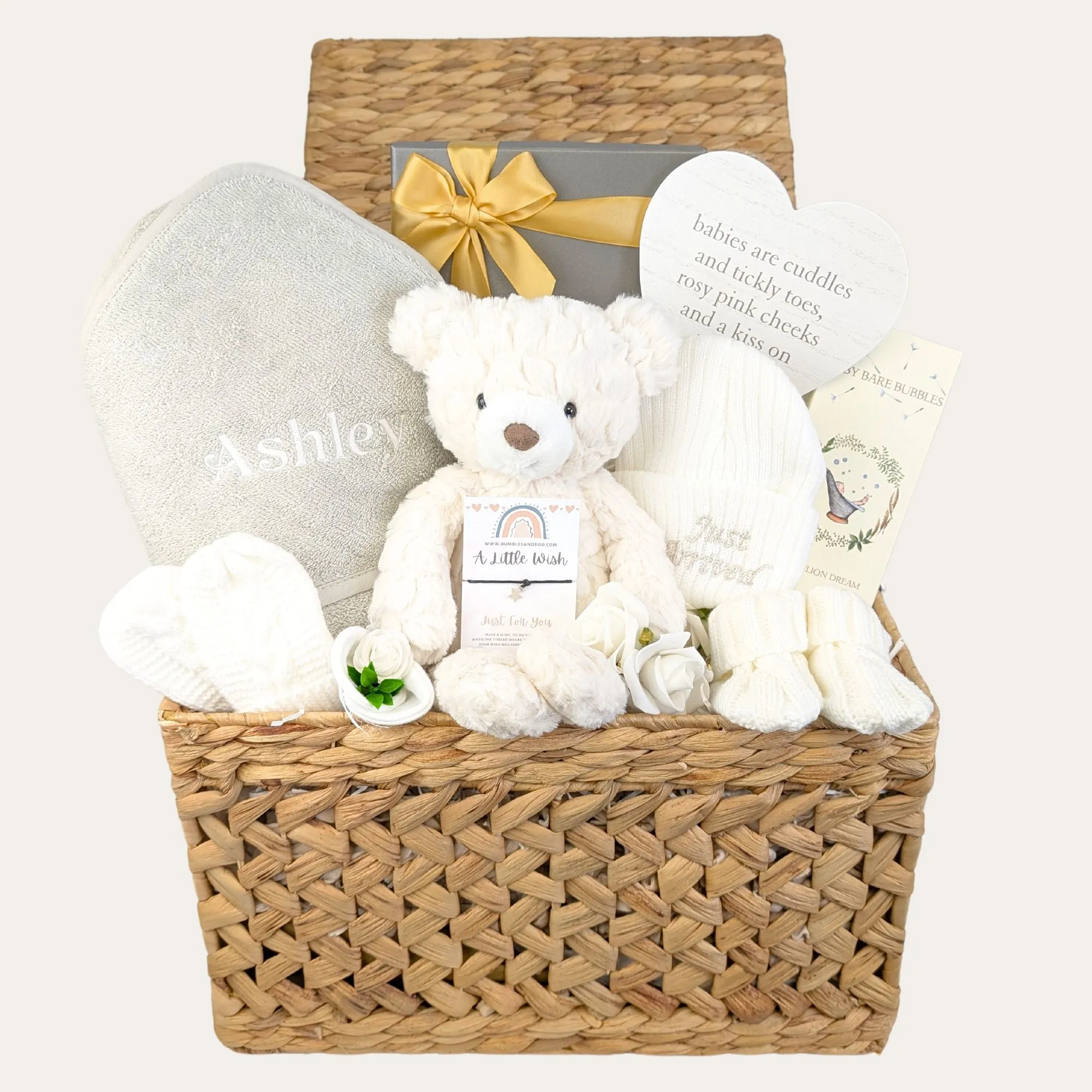 New Baby Gifts Basket, Barnaby Bears Big Welcome With Chocolates