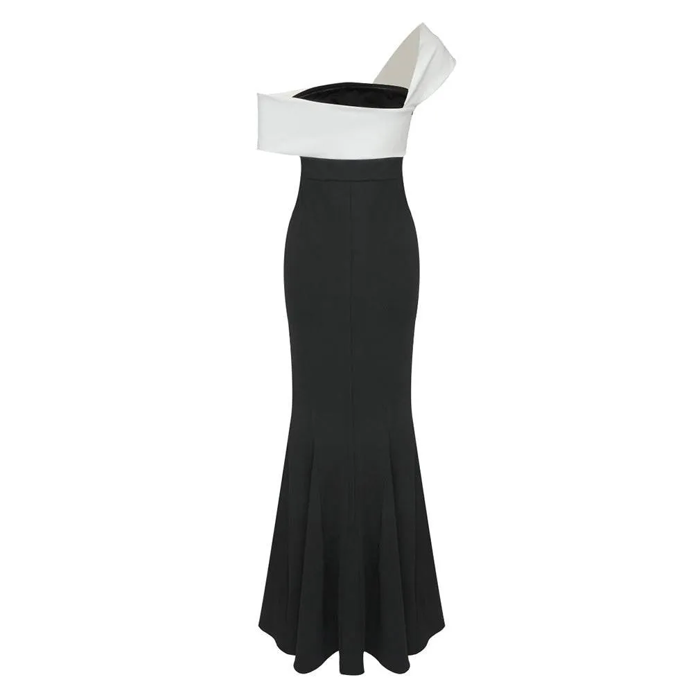 Nichole Twisted-Strap Stretch-Cady Maxi Dress