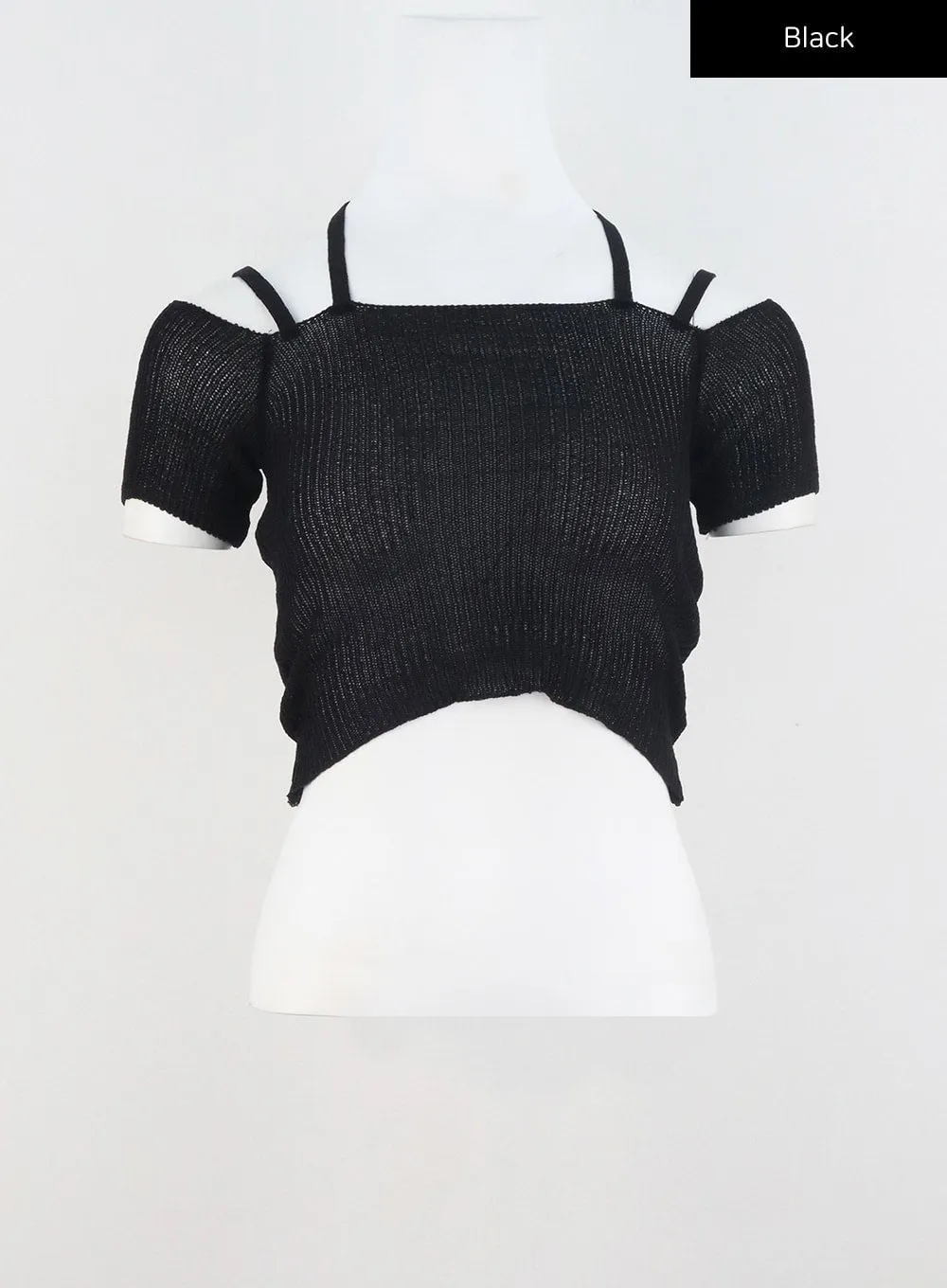 Off-Shoulder Ribbed Top CL313