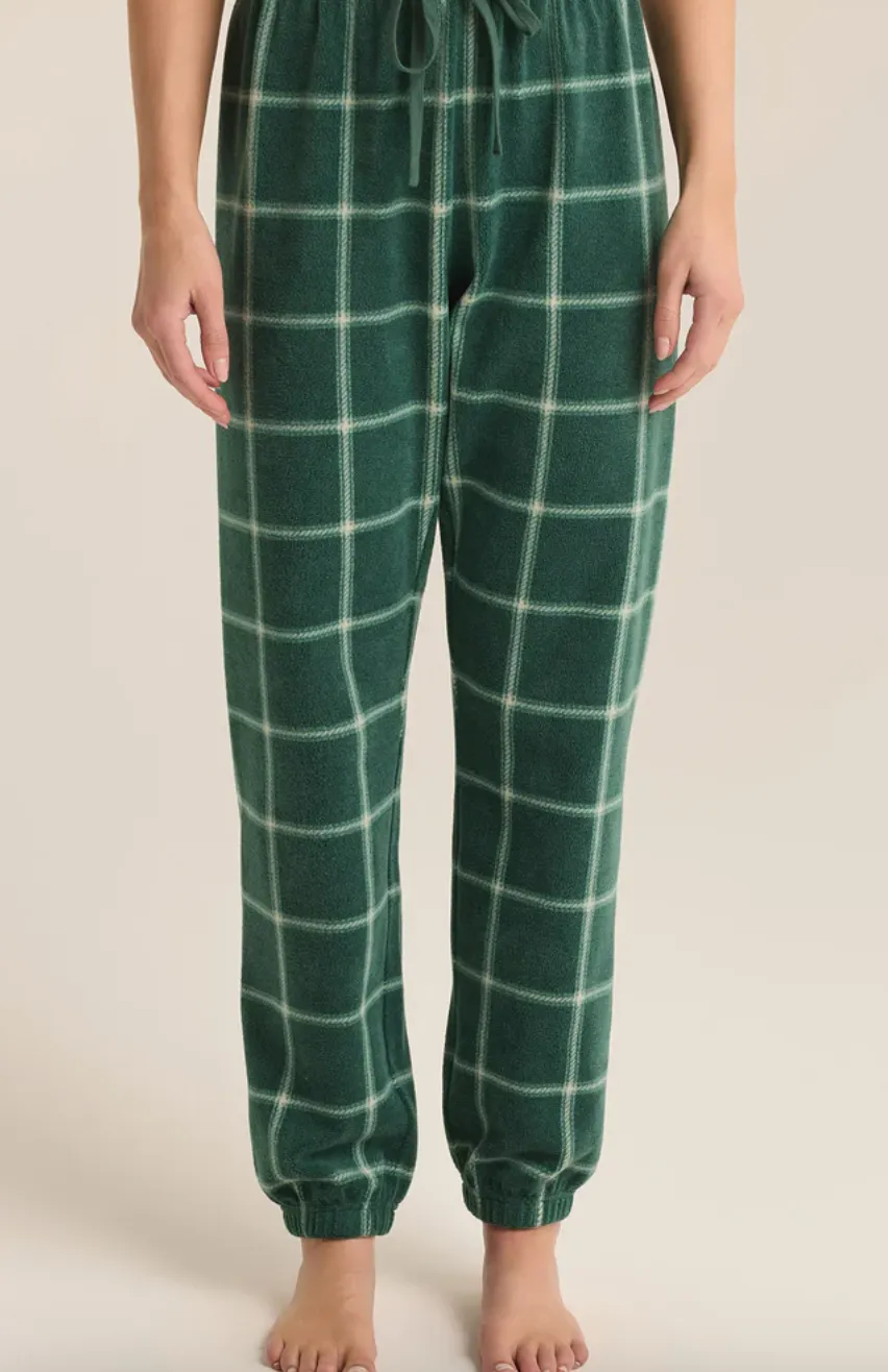 Plaid Plush Jogger