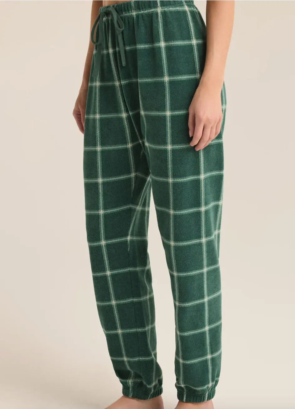 Plaid Plush Jogger