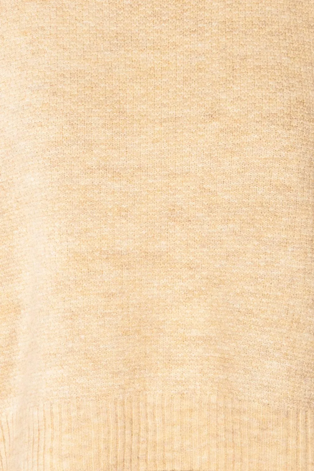 Pori Beige | Soft Knit Mock Neck Sweater