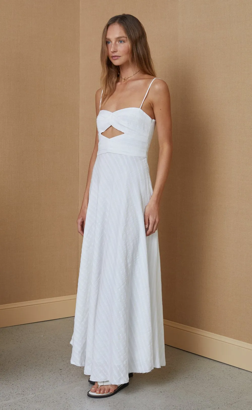 Provincial maxi Dress - Ivory