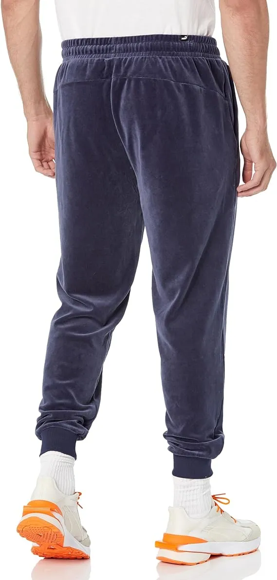 PUMA Men's Gold Trimmed Velour Track Pants