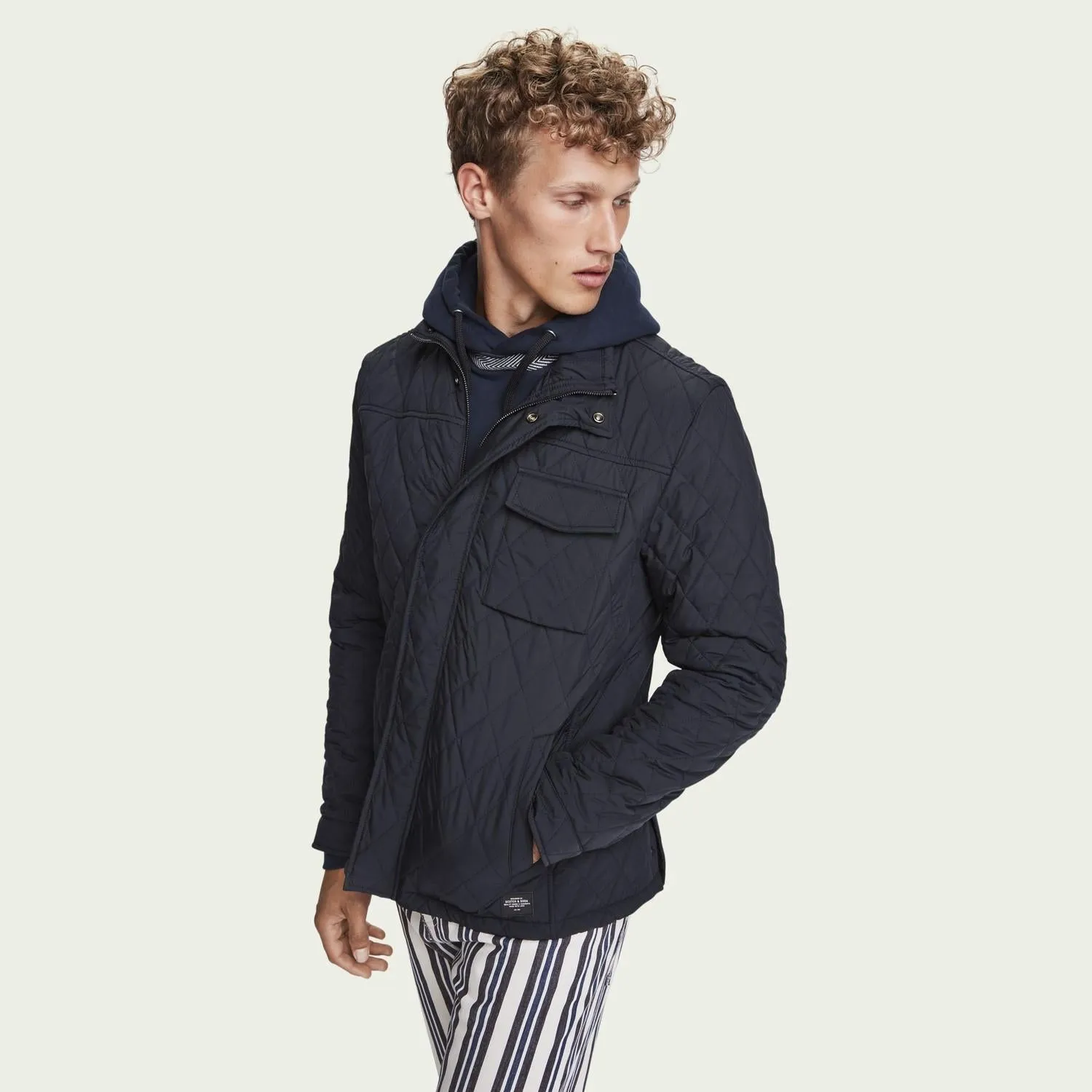 Quilted Jacket (Navy)