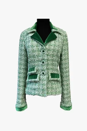 Ribbon Chenille Tweed Blazer