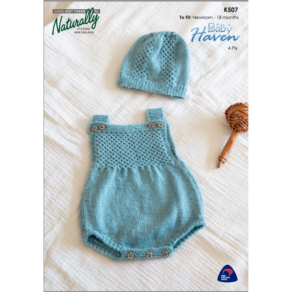 Romper & Hat Set Knitting Pattern (K507)