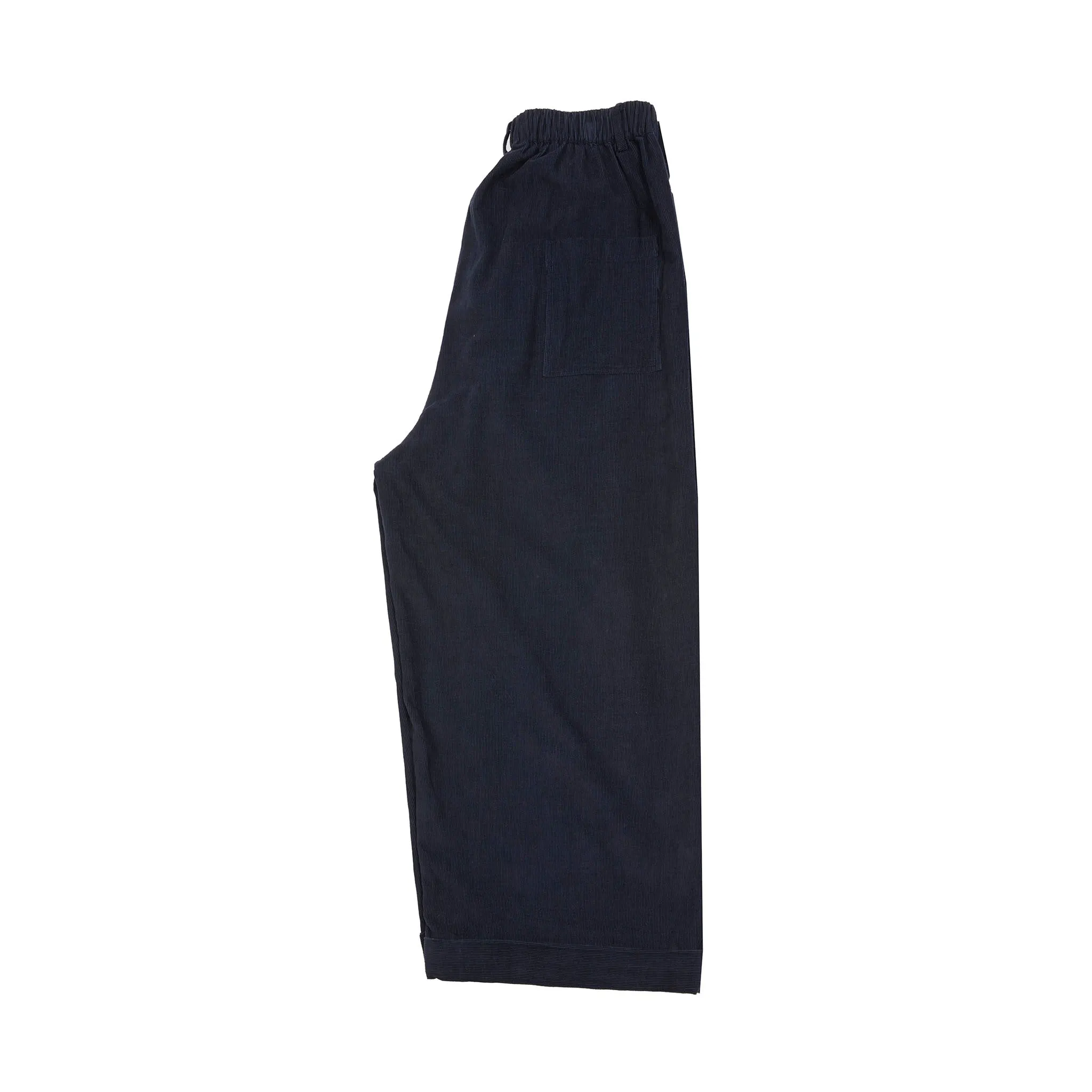 Runaway Bicycle Kent Pleated Pants in Charcoal Indigo Lightweight Cotton