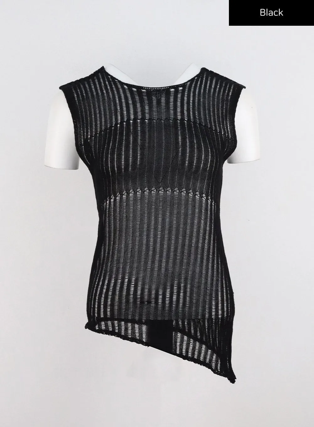 Sleeveless Mesh Knit Top CG304