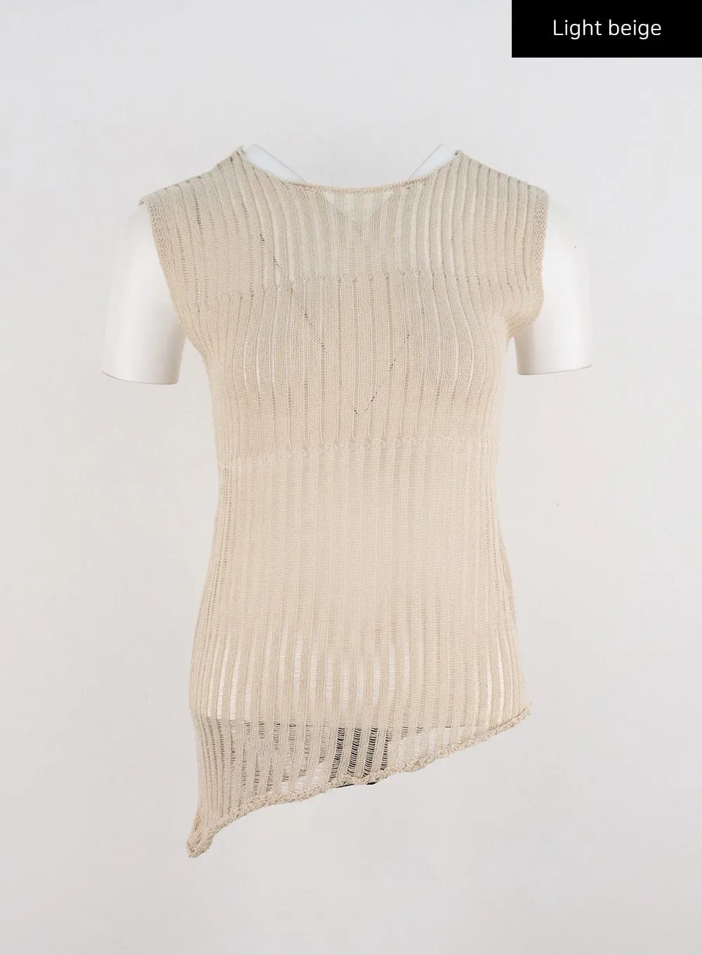 Sleeveless Mesh Knit Top CG304