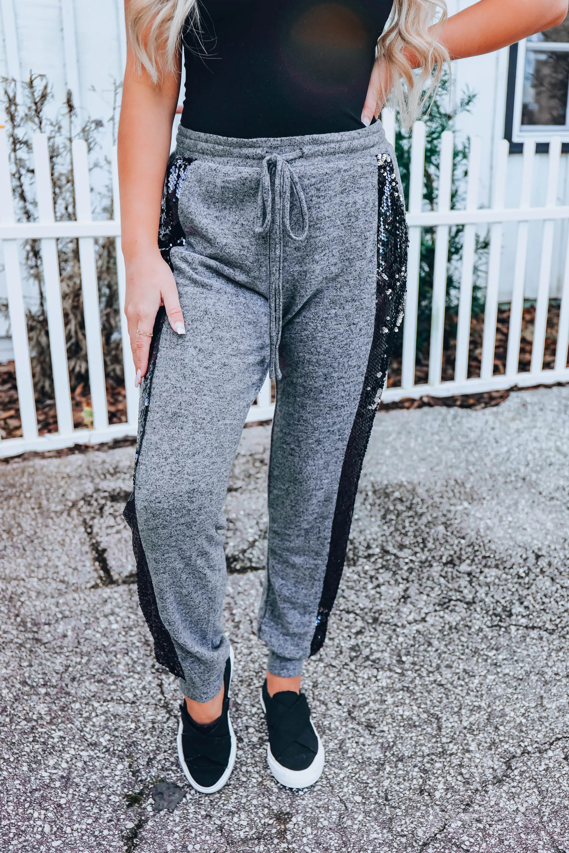 Sparkle On Sequin Joggers