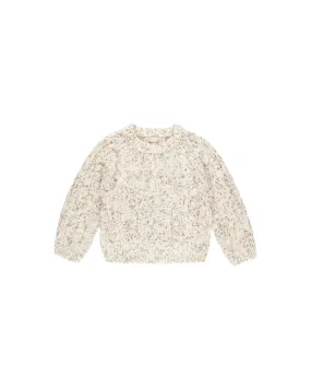 Speckled Cable Knit Sweater