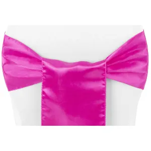 Standard Satin Chair Sash - Fuchsia