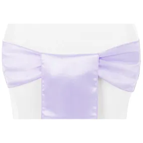 Standard Satin Chair Sash - Lavender