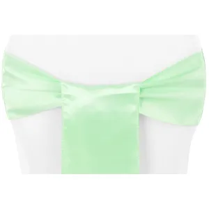 Standard Satin Chair Sash - Mint Green