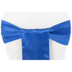 Standard Satin Chair Sash - Royal Blue