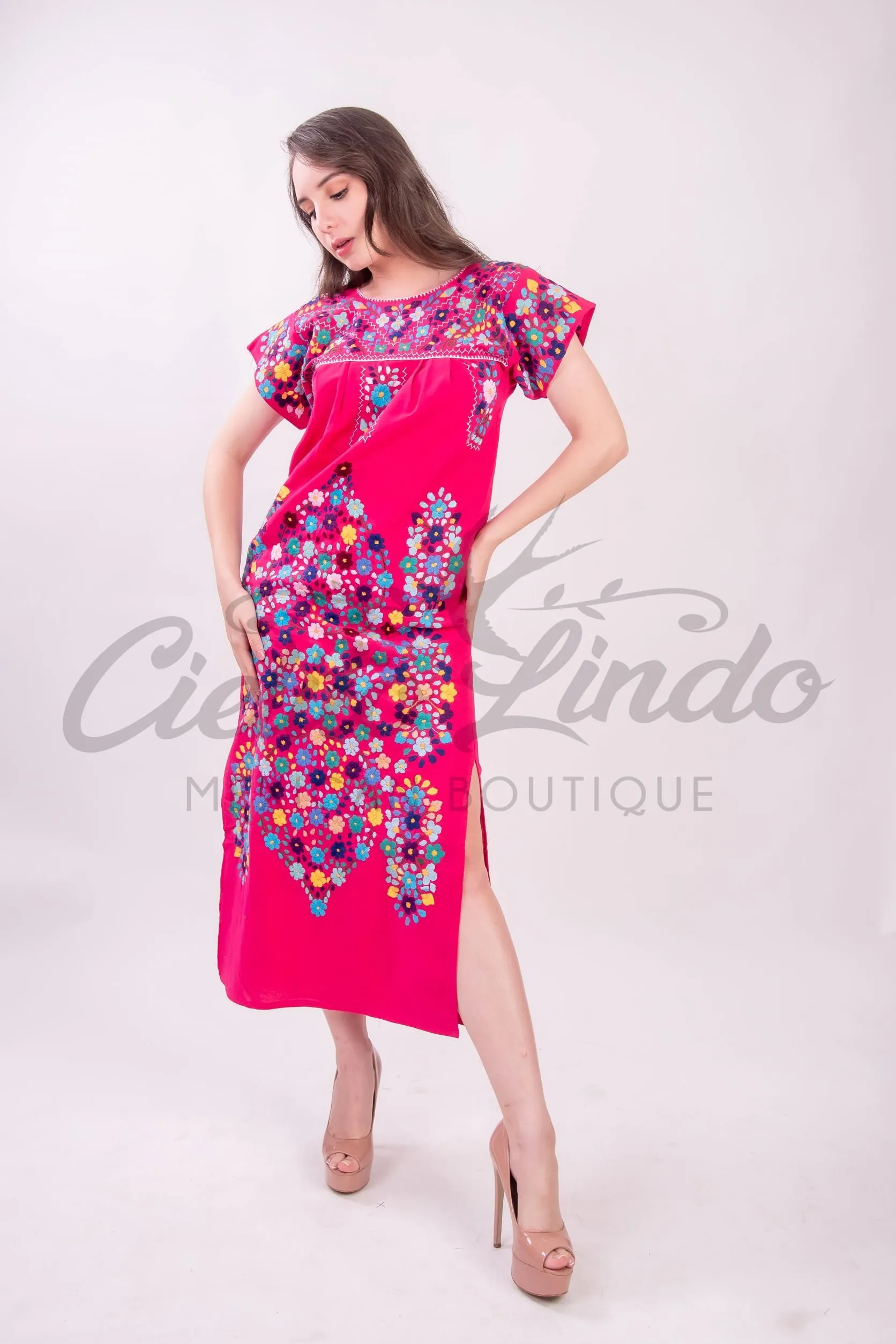 Stunning Maxi Dress Paraiso Hot Pink