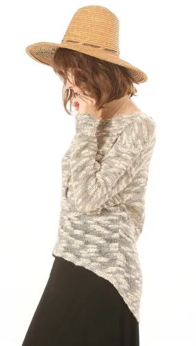 Sugar Lips Lazy Day Asymmetrical Hem Textured Sweater