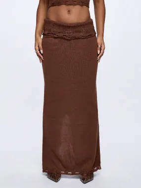 SUMWON WOMEN Jersey Maxi Skirt With Waist Detail