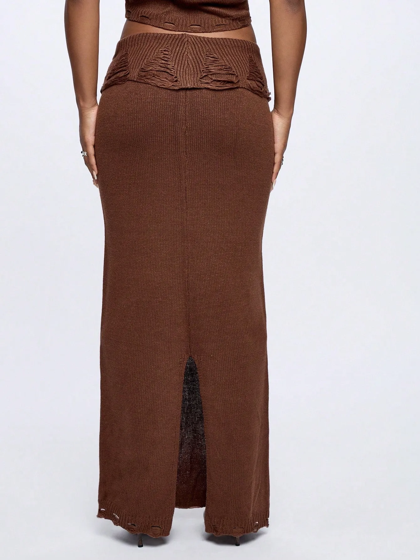 SUMWON WOMEN Jersey Maxi Skirt With Waist Detail