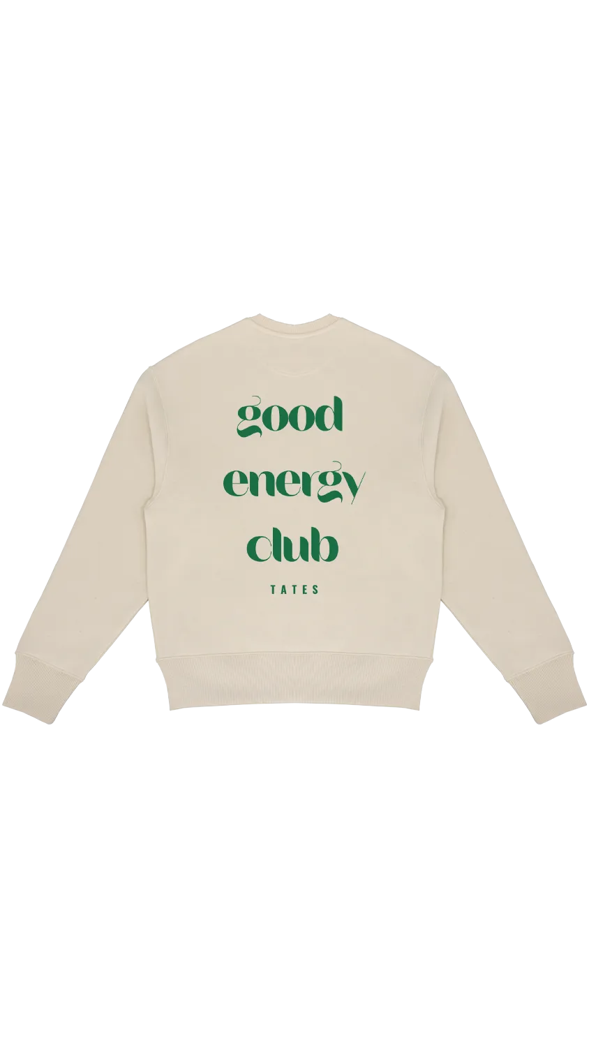 Sweater (Oversized) mit "Good energy club" Motiv