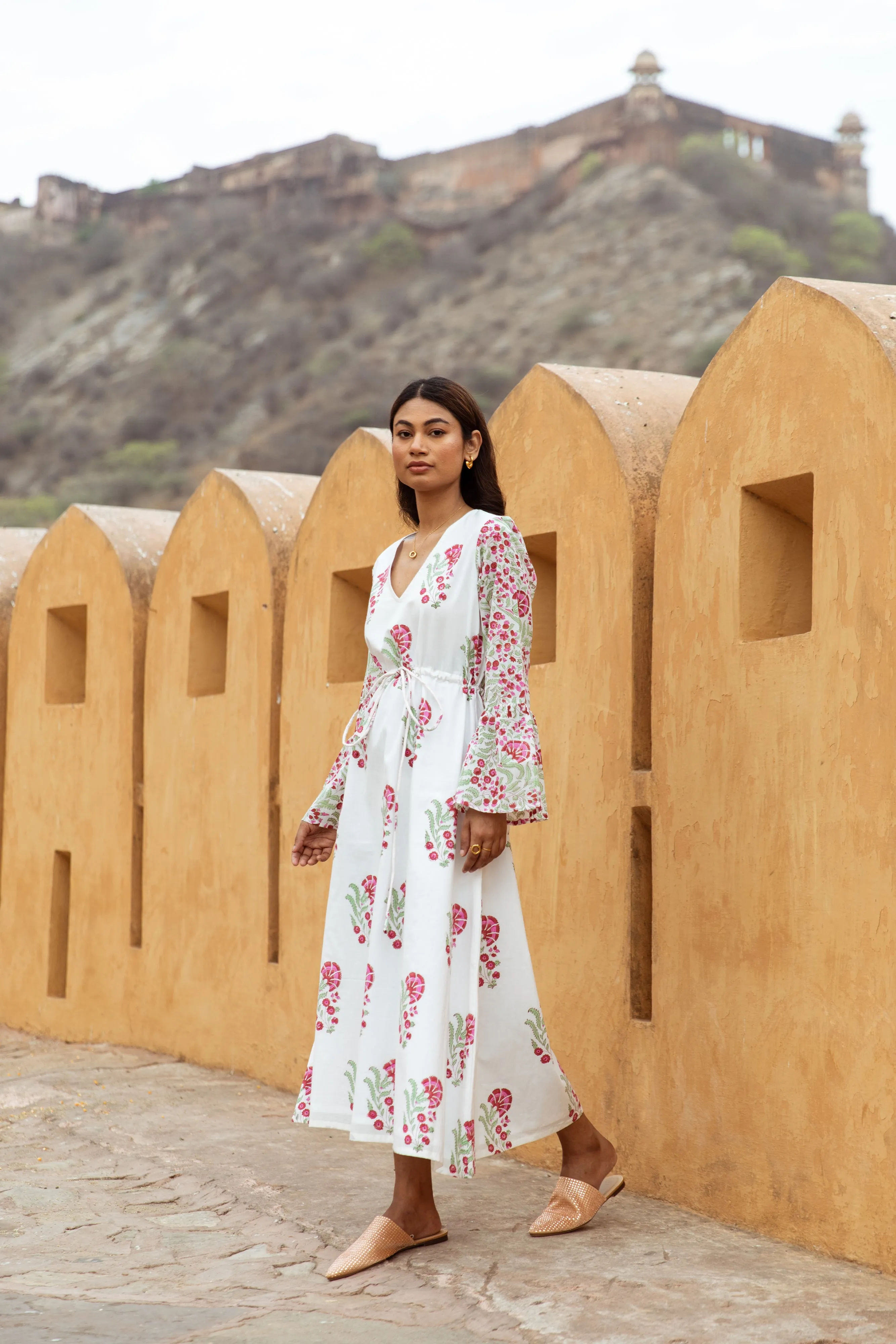 The Kate Dress -  Pink Floral Print