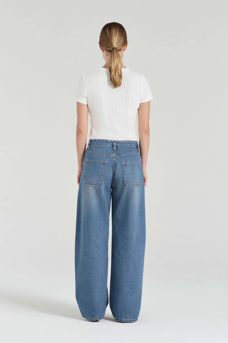 The Tahlia Denim Trousers - Blue