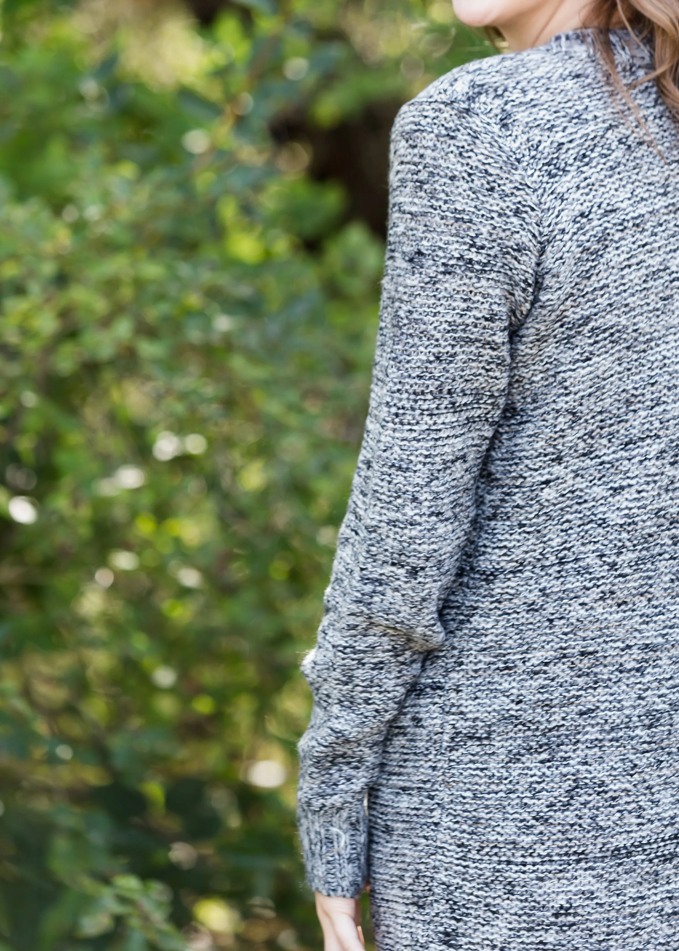 Tri-Tone Textured Open Cardigan - FINAL SALE