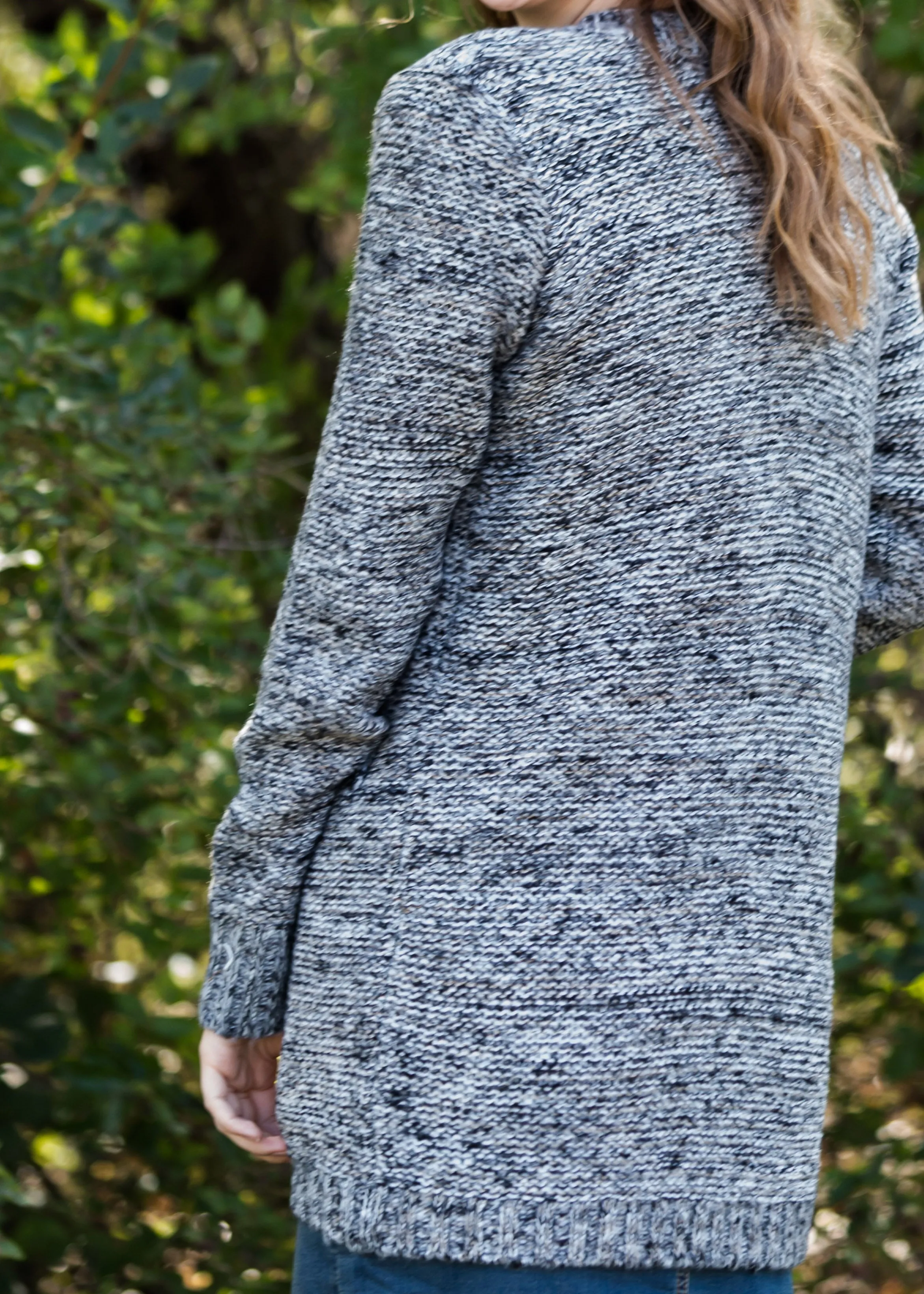 Tri-Tone Textured Open Cardigan - FINAL SALE